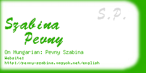 szabina pevny business card